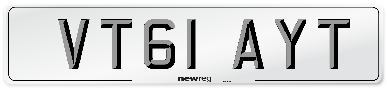 VT61 AYT Number Plate from New Reg